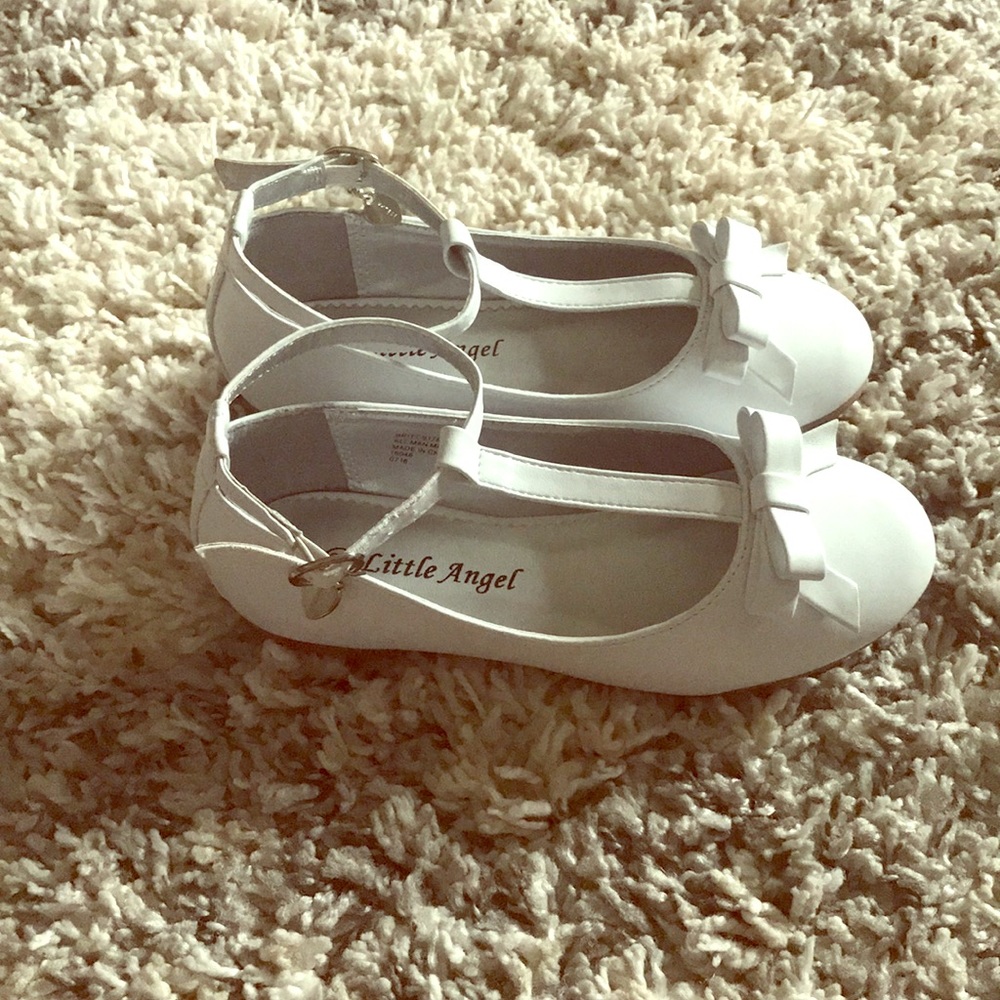 Girls white dress shoes size 12